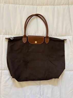 Brown Longchamo Le Pliage Tote Bag